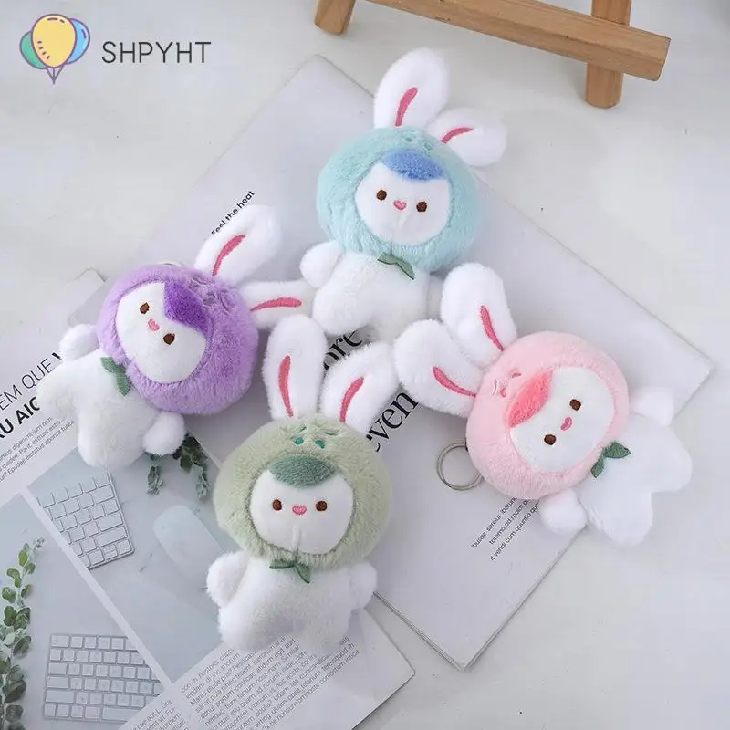 

Cute Rabbit Keychain Cartoon Kawaii Soft Stuffed Bunny Trinkets Keyring Bag Pendant Charms Car Key Accessories For Girl Gift