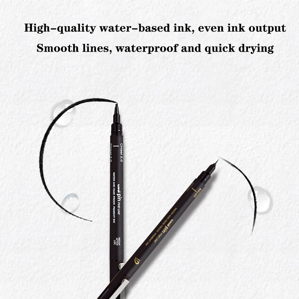 3/6/12pcs Japan Uni PIN-200 Hook Drawing Pens Multi Specification Black Needle Pen Manga Design Drawing Stationery Art Supplies 5