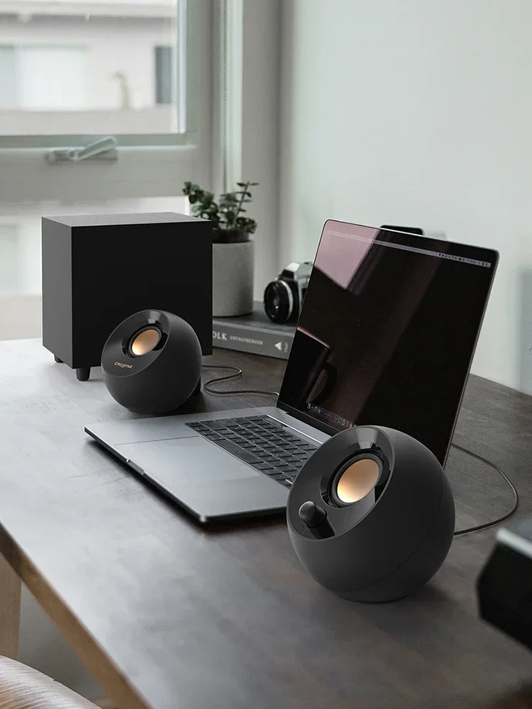 New Creative Pebble Plus 2.0 Mini Speaker 3d Surround Usb Wired Speaker Notebook Accessory for Computer Desktop Pc Gamer Gifts 5