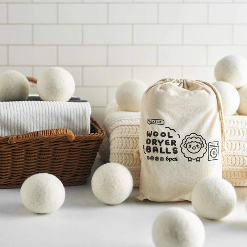 6pcs Drying Machine Wool Drying Felt Ball Removing Static Electricity From Fabric Dryer Laundry Balls Practical Wool Ball