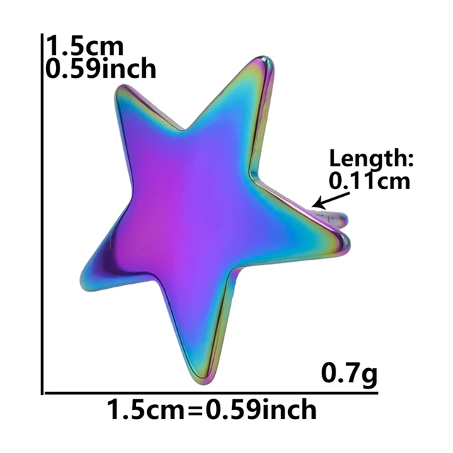 Five-Pointed Star Stainless Steel Earrings 4