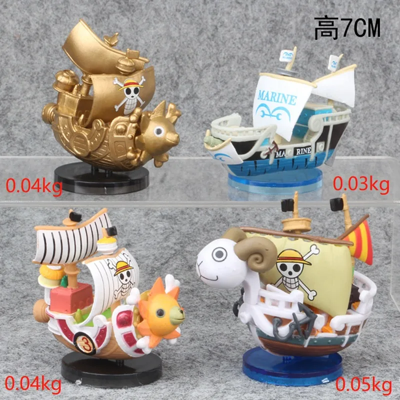 

One Piece Pirate King Pirate Ship Sun Sunny Wanli Sunshine Qianyang Meili Military Boat Handmade Small Boat Decorations Figure
