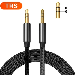Premium 3.5mm Auxiliary Audio Cable for Headphones and Car Stereo - Available in 1m and 2m Lengths (TRS Black)