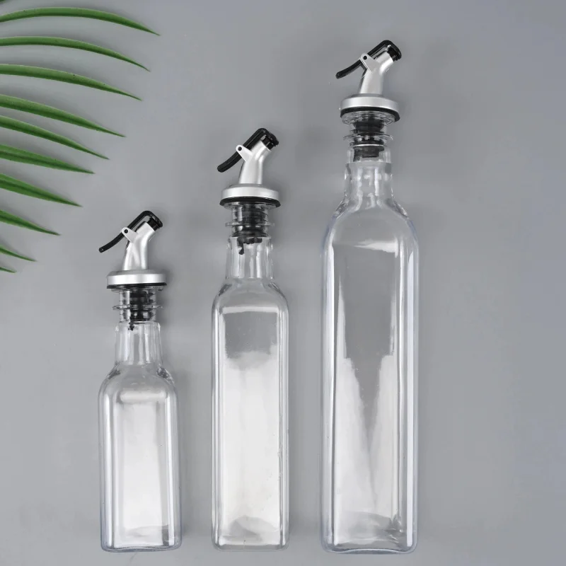 150ML/250ML/500ML Oil Pot Plastic Leak-proof Kitchen Seasoning Soy Sauce Vinegar Bottle Transparent Olive Oil Bottle oil bottle