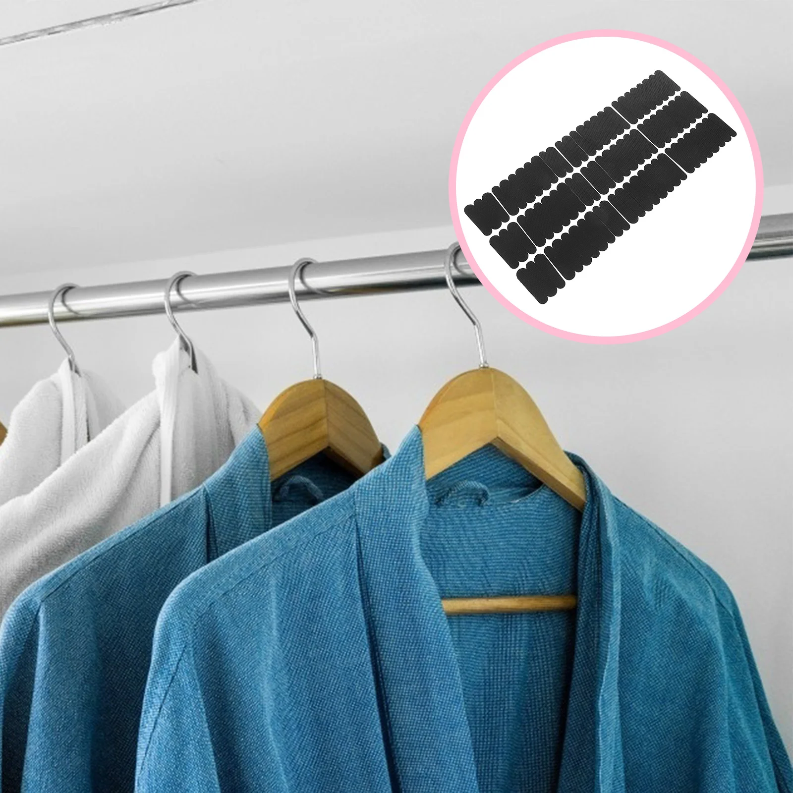 

100 Pcs Non-slip Hanger Grips Hangers Mat Clothing Strips Non-skid Silica Gel Clothes Adhesive