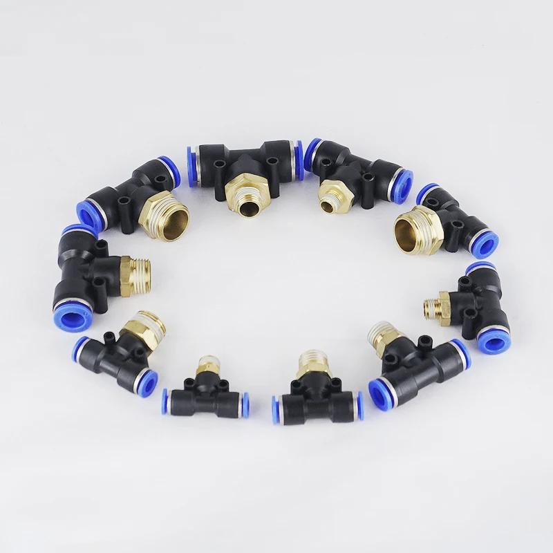 Пневматический штуцер для шланга ПК/PCF/PL/SL, труба 4 мм, 6 мм, 8 мм ...