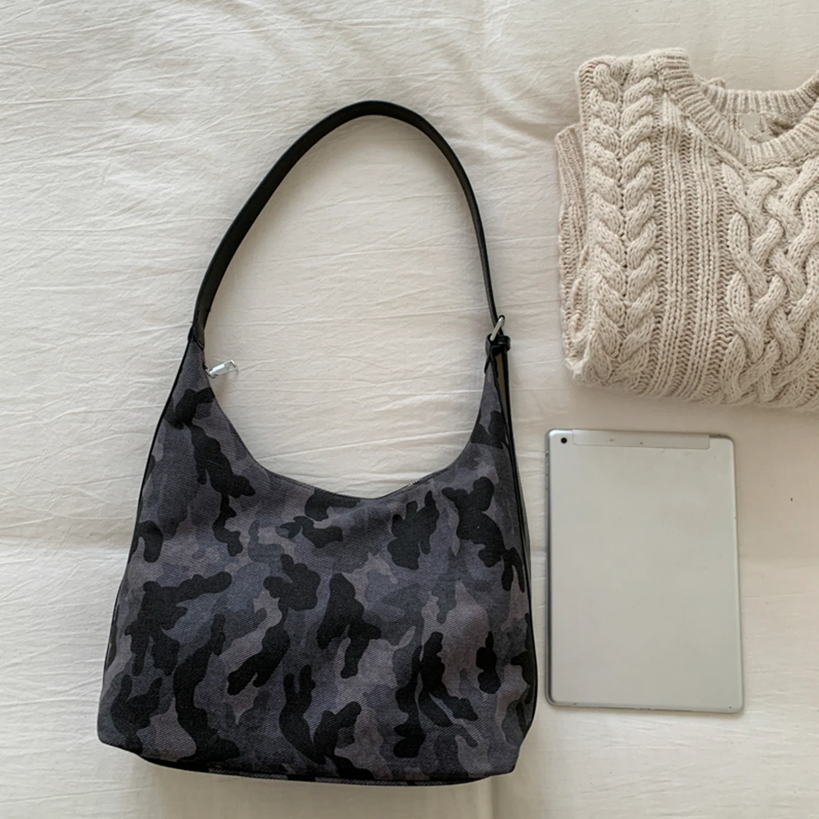 Leopard Print Vintage Hobo Bag Large Capacity Crossbody Bag Travel Satchel for Women Travel Shopping & Daily Use