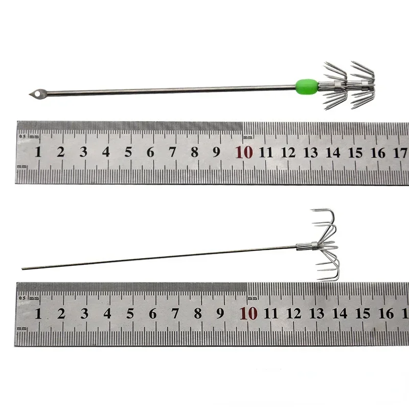 15cm17cm luminous Hook Squid Live Shrimp Hook Umbrella Live Bait Hook Squid Blow Tube Octopus Ink Fish 14 Crochet