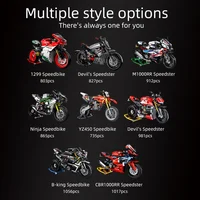 MOC City Technical Super Motorcycle Racing Motorbike Model Building Block DIY Locomotive Brick Toys for Children Boys Gifts 4