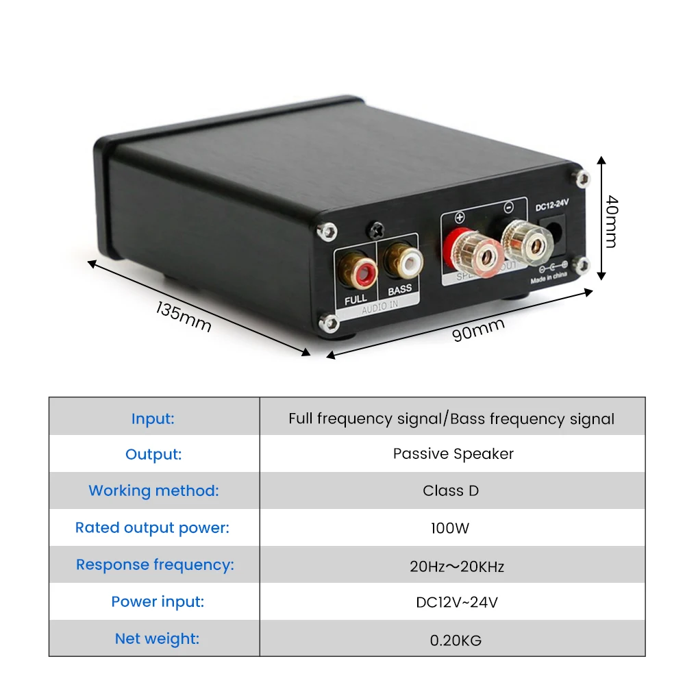 Aiyima 100w Tpa3116 Subwoofer Amplificador Classe d Mini Amplificador de Potência Amplificador Áudio Mono Amp para Casa Falante Passivo - Image 5
