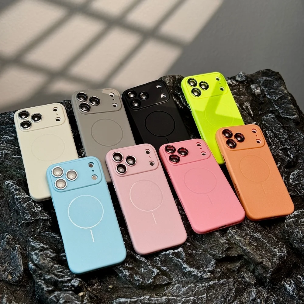 Luxury Magnetic Silicone Case For Iphone Pro Max Plus - Fluorescent_voghion.com