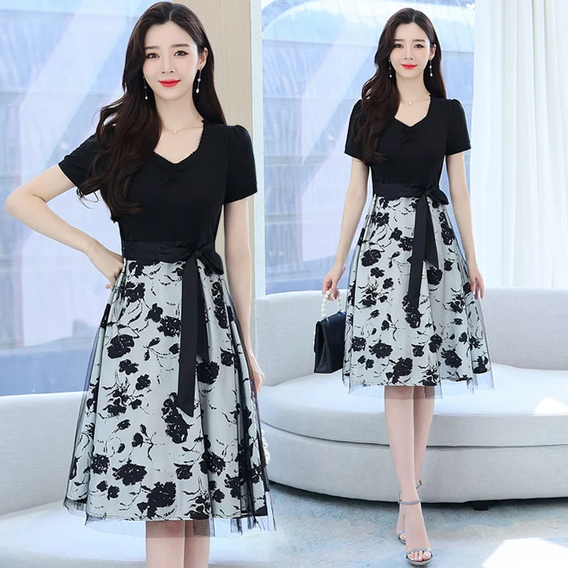 

Женское облегающее платье с коротким рукавом, повседневное приталенное платье в западном стиле, Новинка лета 2024