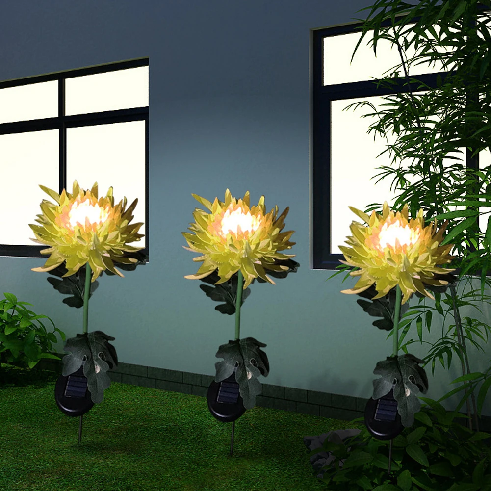 Solar Powered LED Flower Lamp for Lawn Garden