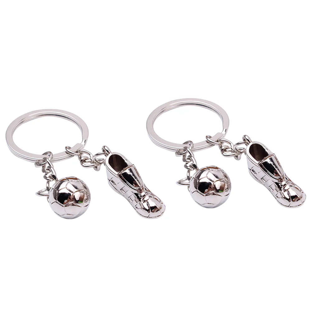 

8pcs Football Shoes Shape Key Holder Party Gift Keychain Decor Fashion Metal Hanging Keyring for Car Key Bag Decor