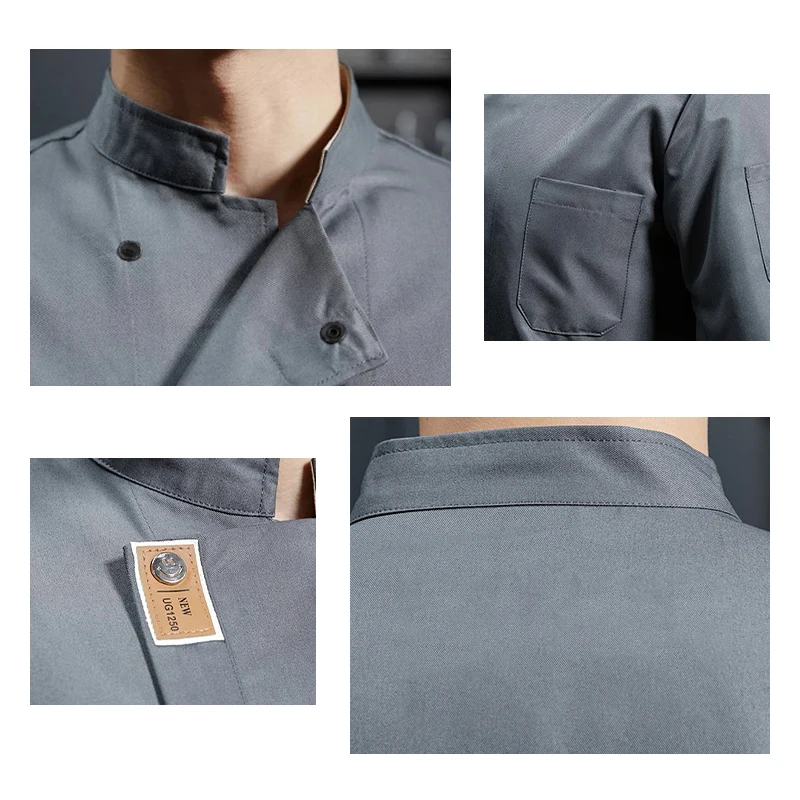 Professional Chef Work Clothes Catering Cooking Clothes Tops Restaurant Uniform Kitchen Shirt Hotel Cook Jacket Waiter Overalls - Image 6