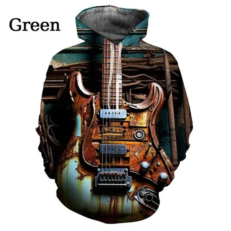 thumbnail image 1 of Sudadera con capucha con estampado 3D de instrumento musical divertido, sudadera con capucha de estilo hip hop callejero, divertida y con personalidad, sudadera informal y genial, 1 of 4