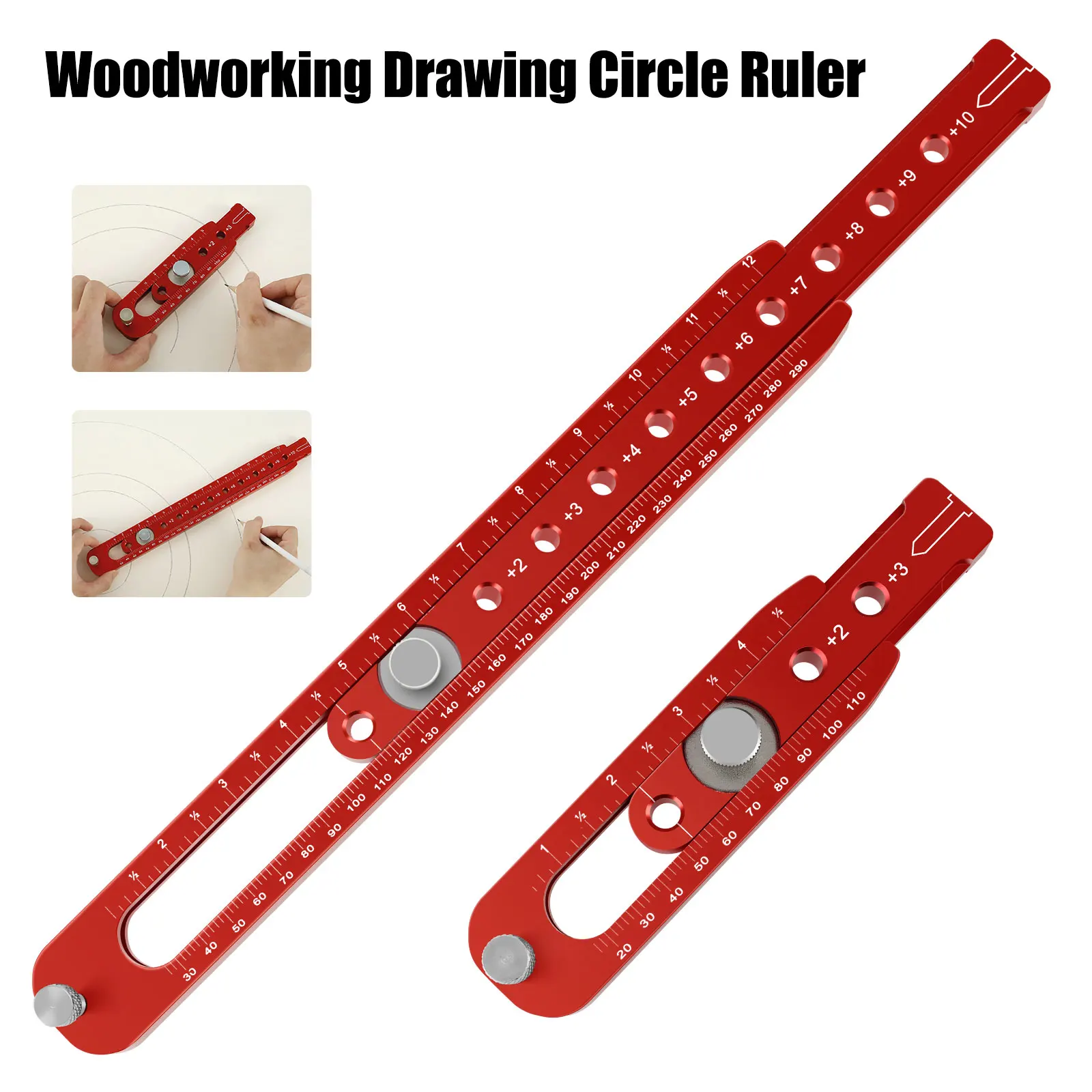 

Circular Drawing Tool Aluminum Alloy Precise Compass Scriber Adjustable Circle Drawing Ruler Carpenter Metric Inch Marking Gauge