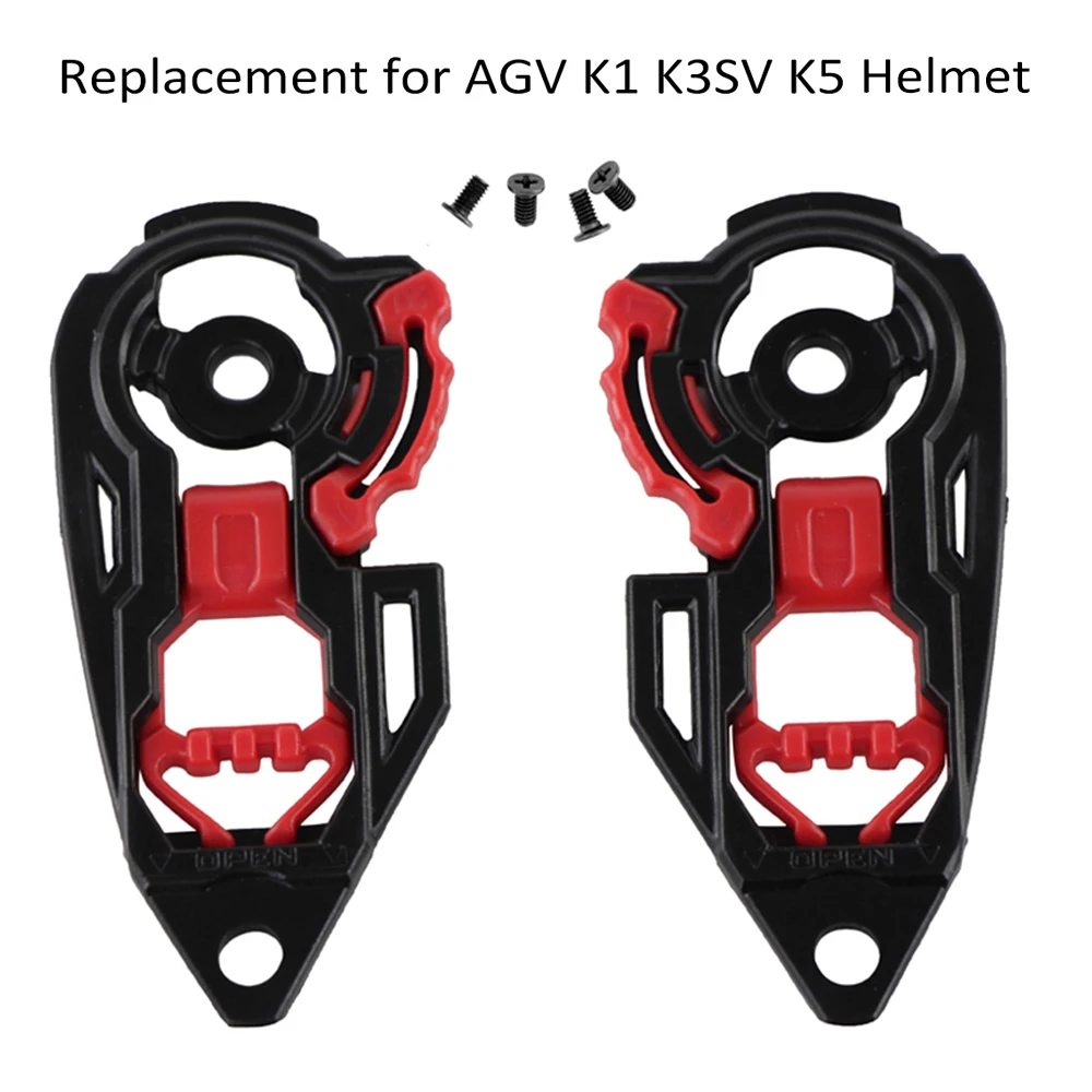 헬멧 쉴드 바이저 기어 플레이트 세트, 오토바이 헬멧 바이저 베이스, AGV K1 K3sv K5 오토바이 헬멧 부품 교체, 1 쌍 