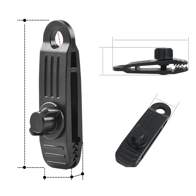 4Db Új Frissítés Kültéri Ponyvás Szél Kötélbilincsek Újrahasznosítható Napellenző Hegymászó Kemping -Lombkorona Kiegészítők Támogató Sátor Klip - Image 2