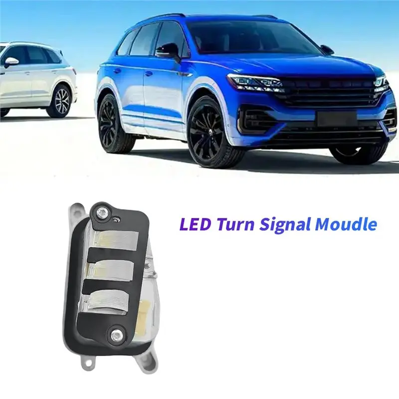 A81P-프론트 헤드라이트 LED 방향지시등 모듈 1쌍 VW 투아렉 2018-2025 761998477 761998477A LED 모듈 광원