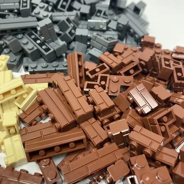 120Pcs Building Block Simulation City Wall Brick Building Block Model Building Accessories Castle Construction Children's Toys 6