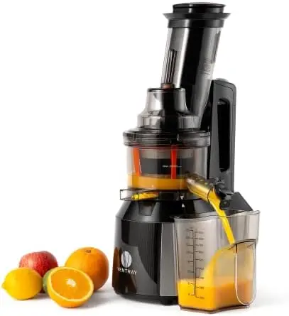 

Juicer Machine, Cold Press Masticating Juice Extractor Maker for Citrus Orange Fruit Vegetable with Quiet Motor & Large Fee Eye