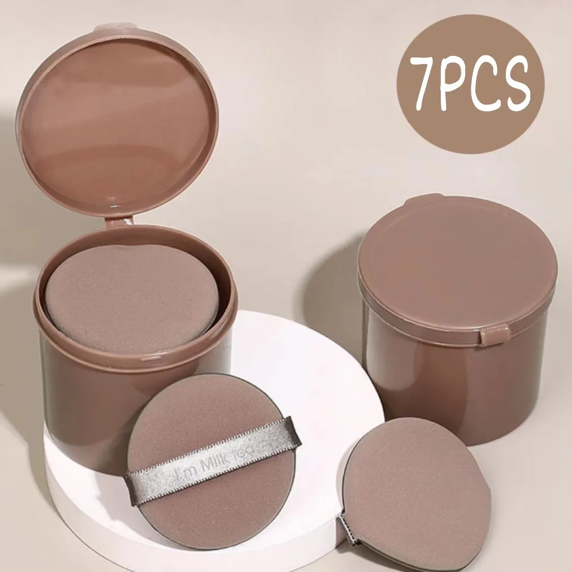 Juego de esponjas de maquillaje para mujer, herramientas de belleza suaves de doble cara, 7 piezas - Imagen 3