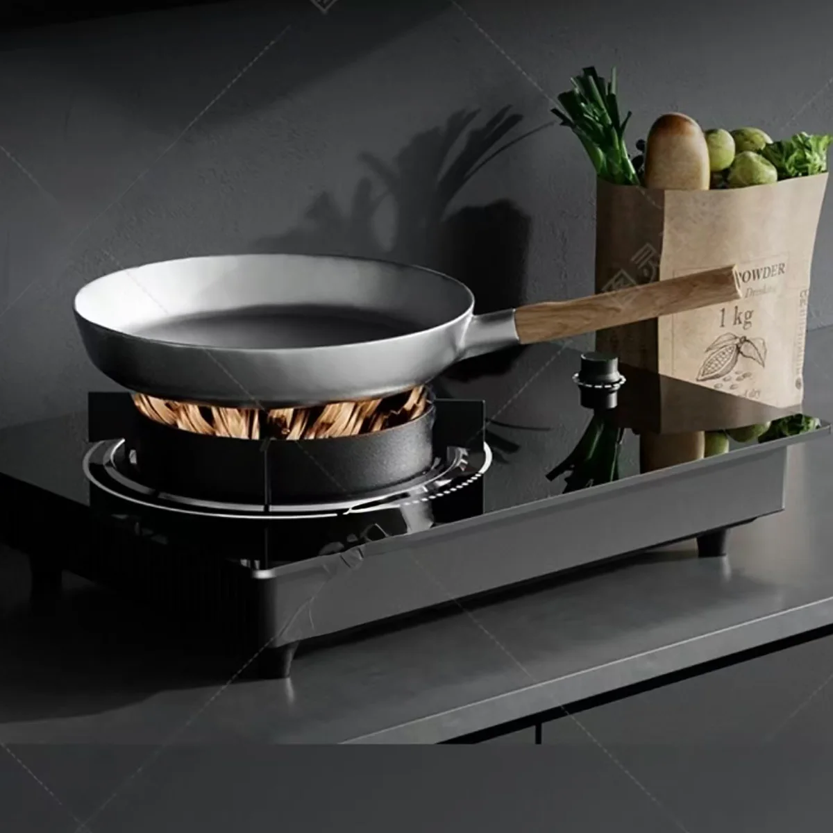 A New Type of Kitchenware Electric Flame Stove Without Gas Pure Electric Drive Cooktop