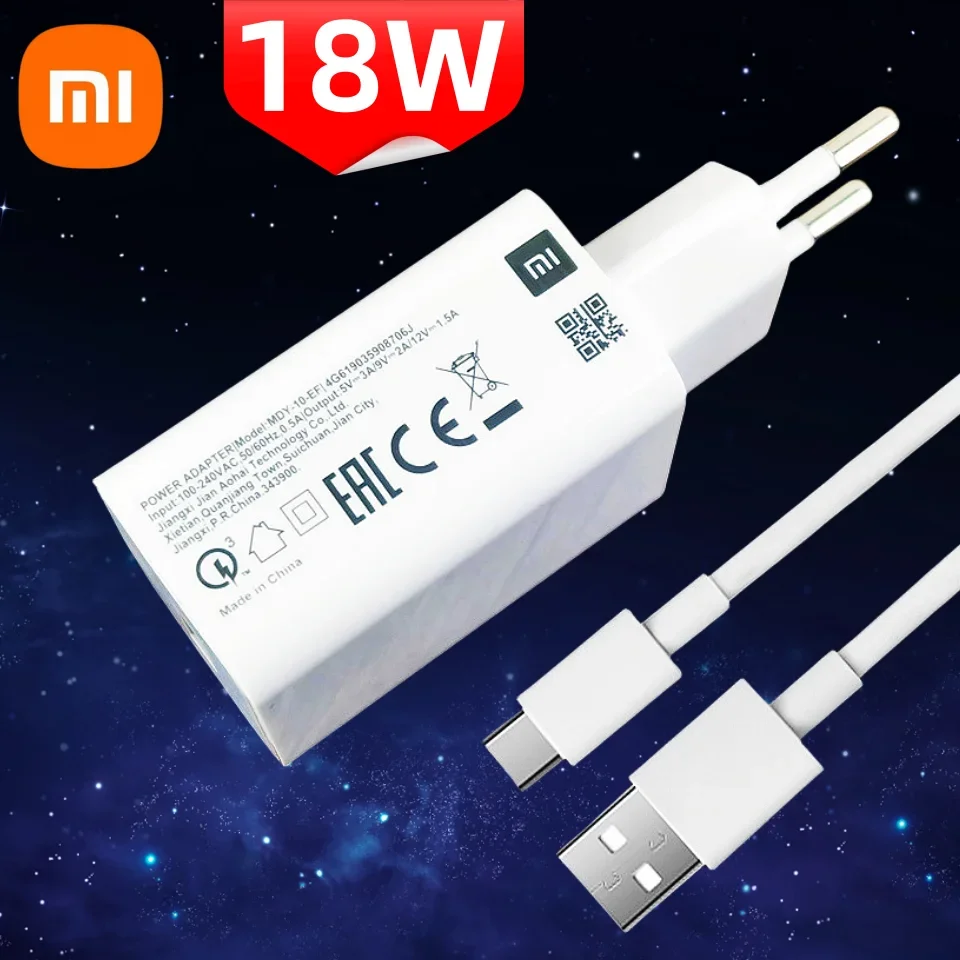 Pack Chargeur + Câble pour Xiaomi Redmi 12C Fast Charger Ultra-puissant et  rapide NOUVELLE GENERATION 3A avec CABLE USB-Type C