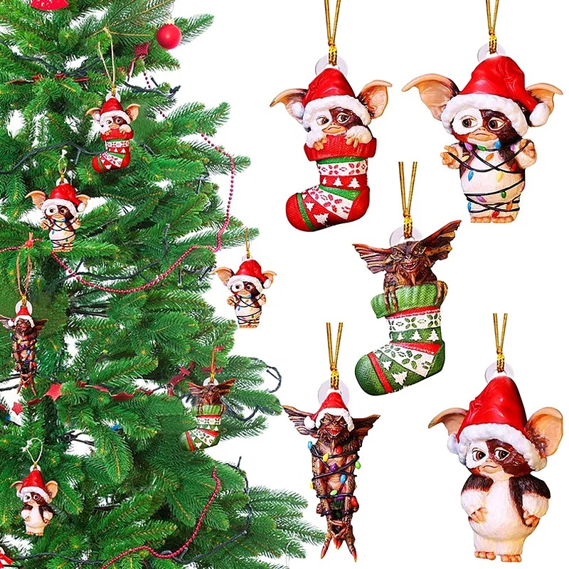 Arazzi Per Albero Di Natale Grinch Decor 2D Christmas Xmas Fairy Gremlins Buon Natale Decor Ornamento Di Natale Ciondolo Navidad