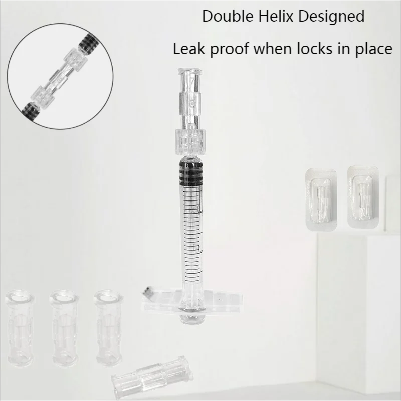 50-500 Transparent Female To Female Coupler Luer Syringe Connector Easy To Use Plastic for Pneumatic Parts Durable 4mm Aperture
