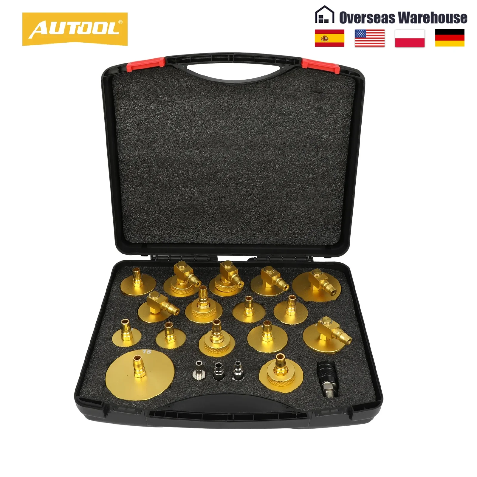 AUTOOL AST618 Brake Clutch Fuel Exchange Connector Kit Drained Tool Car Brake Fluid Connector Brake Fluid Oil Changer Pump Tool