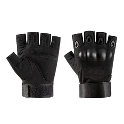 Half-Finger Tactical Sports Gloves - Breathable, Anti-Skid, Wear-Resistant - L (Half finger black)