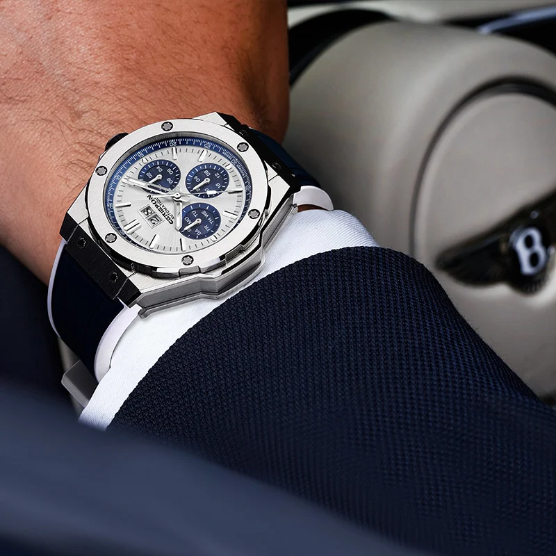 2025 Man Mechanical Watches for Men Sport Analog Automatic Wristwatches with Silicone Strap Stainless Steel Waterproof Reloj - 2