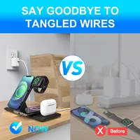 Bezprzewodowa ładowarka FDGAO 15W 4 W 1 stacja dokująca Qi do szybkiego ładowania Apple Watch 7 6 SE 5 3 AirPods Pro iPhone 13 12 11 XS XR X 8 6