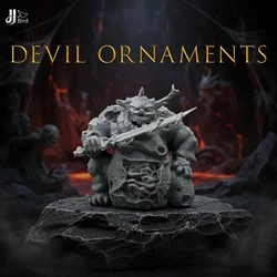 Infernal Demon Ornament for Indoor Desktop and Bookshelf Decoration (Light Grey)