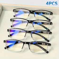Unisex Fashion Reading Glasses Set - Classic Design, Comfortable Fit, +1.0 to +4.0 - +350 (4  pairs)