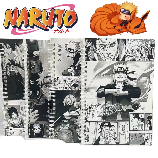 Caderno de Desenho A4 no Tema Naruto