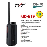TYT MD619 10W AES128 AES256 DMR Digital Walkie Talkie High Power Enhanced Encryption Recording Single frequency repeater mode 1