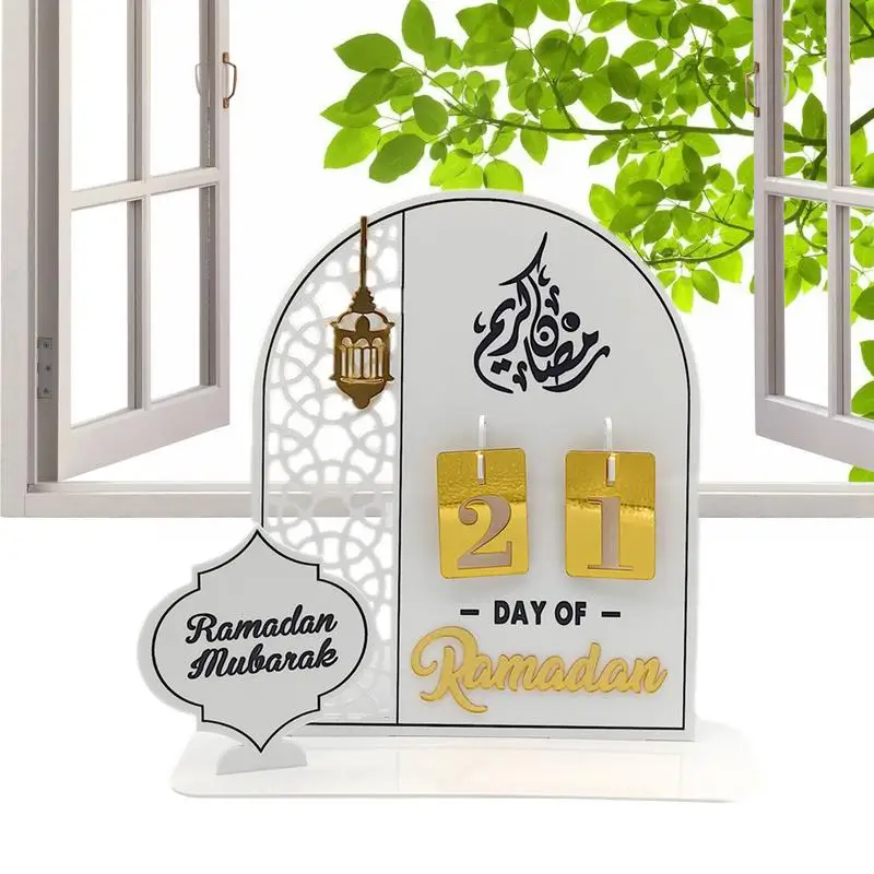 

Eid Advent Calendar 2024 Reusable Acrylic Holiday Calendar Ornament Home Decor For Bedside Table Shelf Eid Gift
