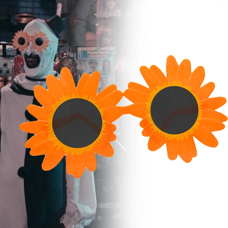 Movie Clown Cosplay Glasses Sunflower Joker Sunglasses Christmas Daisy Eyewear Unisex Carnival Prop Accessories