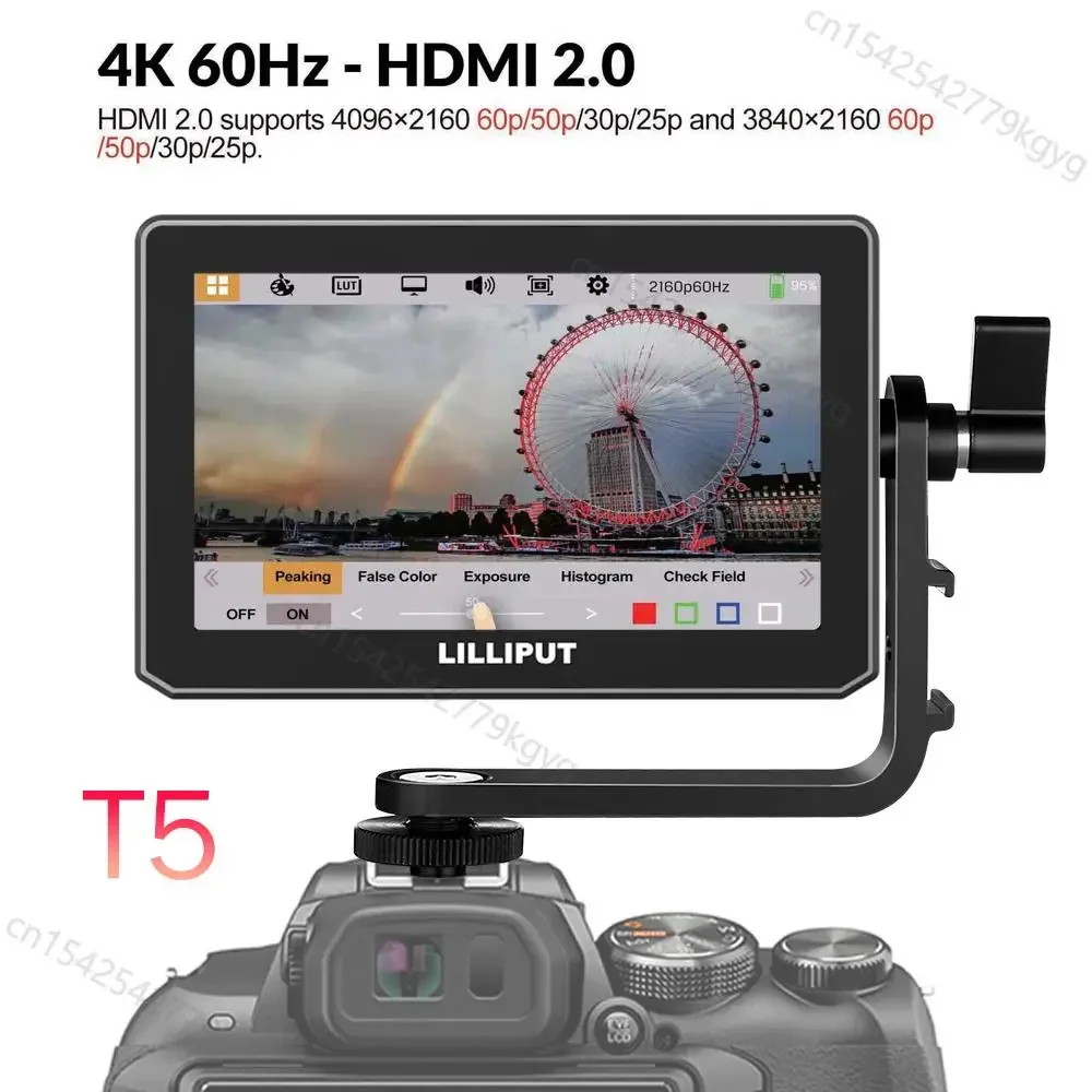 Lilliput T5 4k SDI Studio 5 Inch Portable Field Monitor DSLR Audio Ips Liliput Video Photo External On camera Monitors