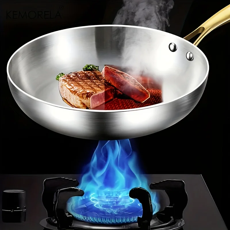 Non-Stick Stainless Steel Cooking Surface - Eco-Friendly Chemical-Free Kitchen