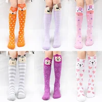 Girl Socks 3-12 Years Old Cotton Knee High Socks Lovely Long Children's Knee Socks Kids Dance Socks Girl Todder Baby 6