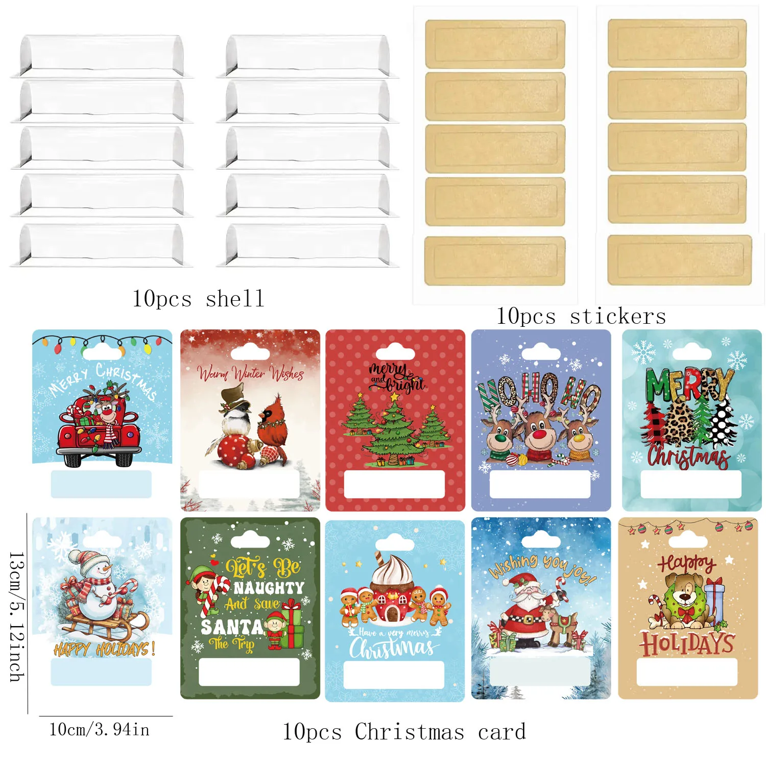 Christmas Money Holder Ornaments For Gifting Cash Checks Variety Of Colors And Designs Of Money Gift Card Christmas Decoration