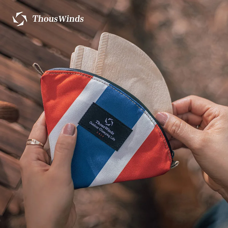 Thous Winds-Bolsa de almacenamiento de papel de café portátil para acampada, organizador de cocina al aire libre, suministros multifuncionales para acampada