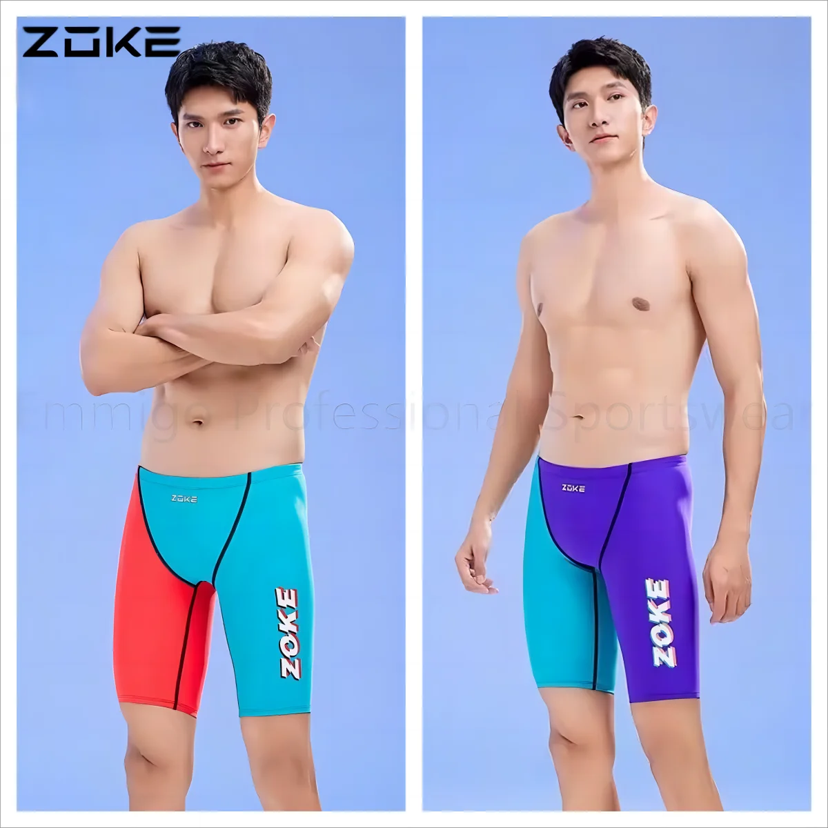 ZOKE Professional Swimsuit Men Competition Swimwear Racing