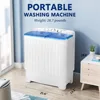 Portable Washing Machine, Mini Twin Tub Washer and Dryer Combo with 17.6 lbs Large Capacity, for Apartment, Dorm, RV, Camping 5