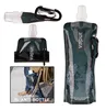 1PC 500ml Portable Ultralight Collapsible Water Bottle Outdoor Sport Supplies Hiking Running Camping Travel Soft Flask Water Bag 3