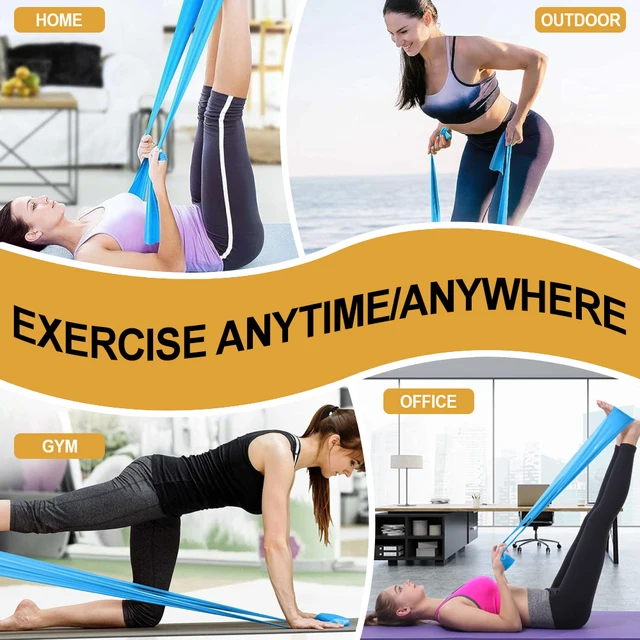 Resistance Bands for Working Out,Free Elastic and Exercise Bands Set for Suitable for Rehab, Yoga, Pilates, Gym, Home Exercise 4